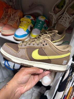 Nike Dunk Low Brown with Yellow Swoosh